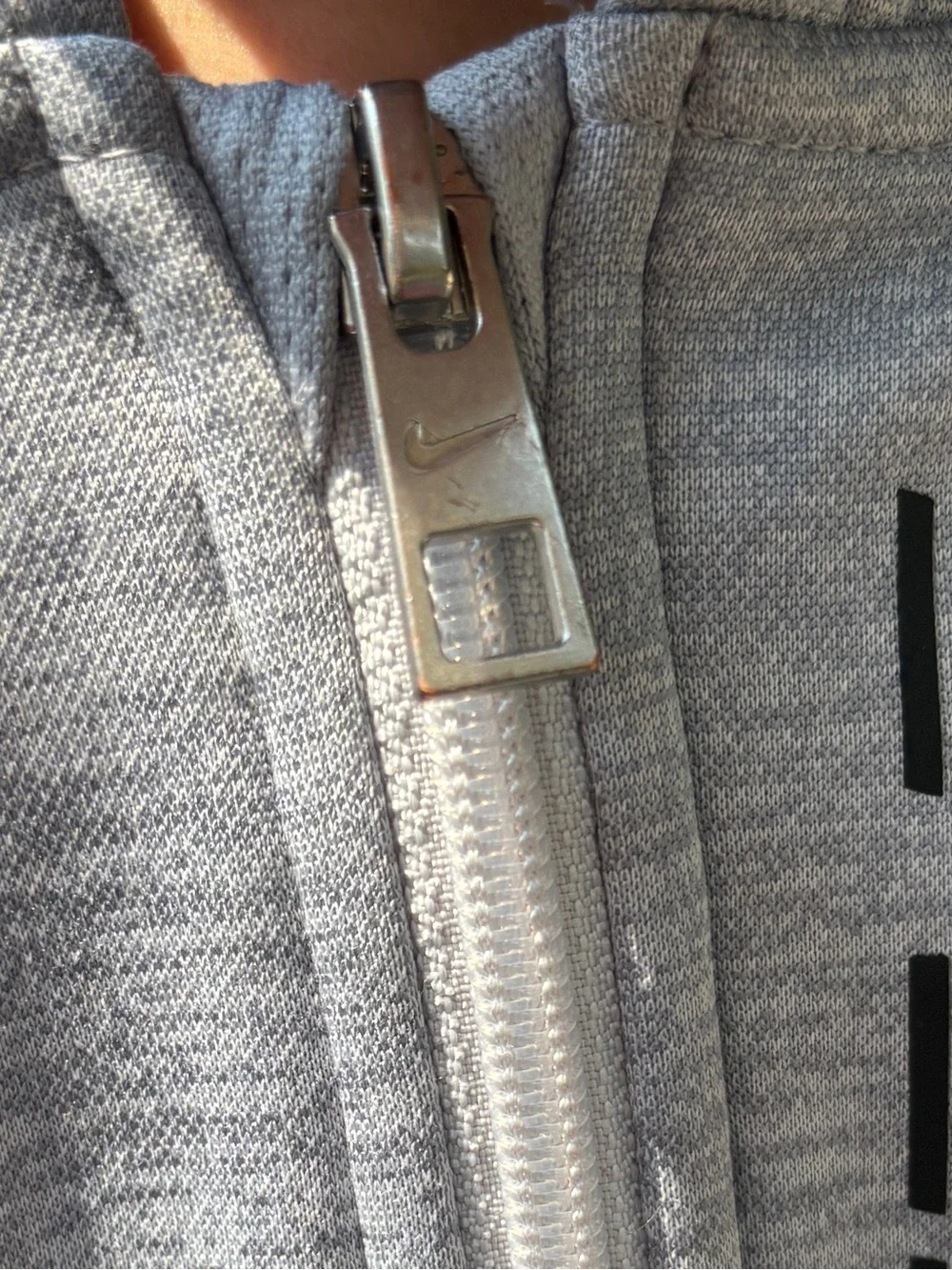 Nike Light Gray Hoodie with Black Logo